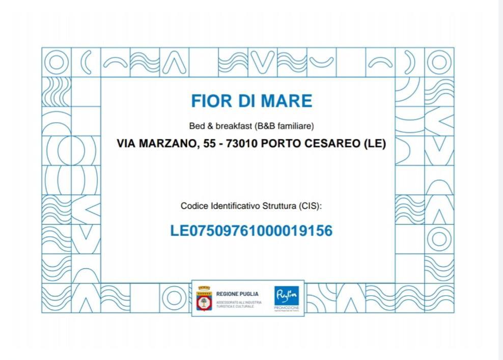 B&B Fior Di Mare Порто Чезарео Екстериор снимка